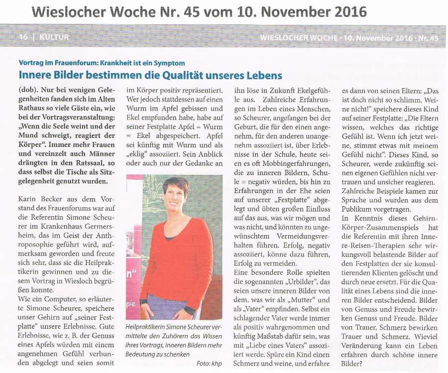 Wieslocher Woche Nr.45 vom 10. November 2016